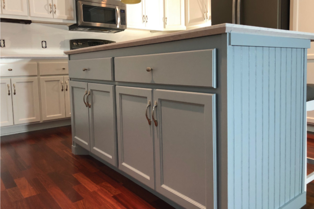 Accented island painted with Benjamin Moore Advance