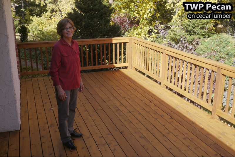 Eden Prairie Wood deck restored and stained with TWP Pecan