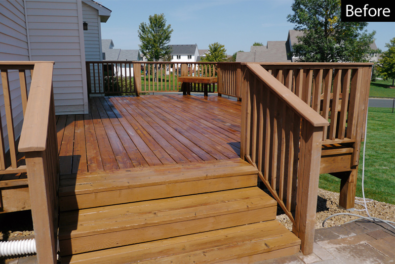 deck stripped with sodium hydroxide