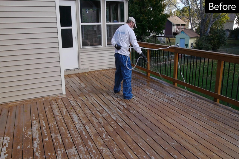 Stripping a stubborn wood stain using HD 80