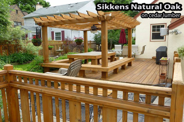 Sikkens Natural Oak on a cedar deck in Prior Lake MN